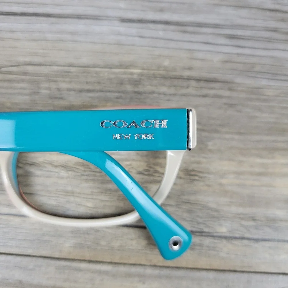Coach Eyeglass Frames HC 6034 Topaz 5099 Turquoise Cat Eye Womens 50-17-135